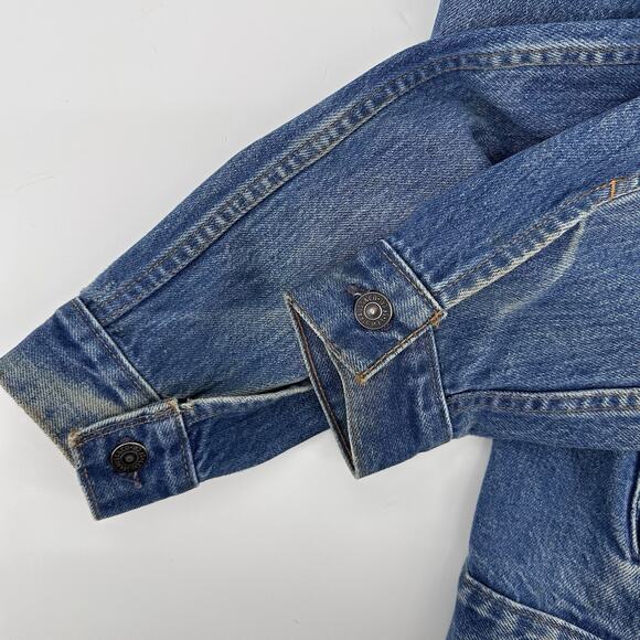 Vintage 70s Levi’s Jacket 70506 0216 Blue Denim Trucker Size 42 Made In Canada - Picture 5 of 12